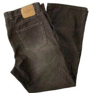 Dockers Black Flat Front Relaxed Fit Straight Leg Men's Corduroy Pants 40x32